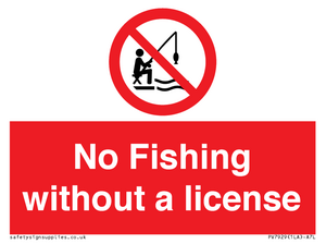 No Fishing without a license